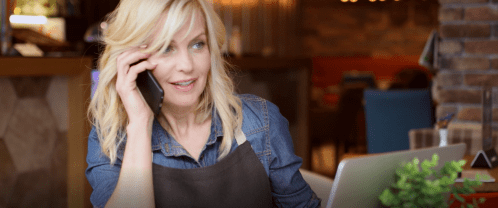 Woman talking on the phone