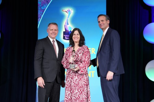 Award winner receiving award